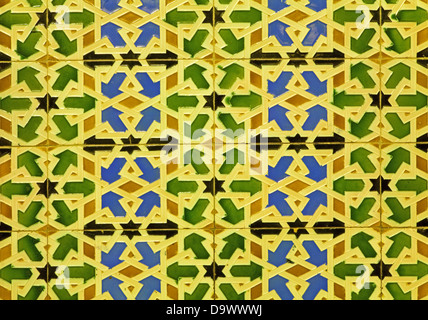 Espagne - carrelage mural de style mudéjar Banque D'Images