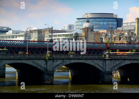 La gare centrale de Glasgow et pont pont de chemin de fer Banque D'Images