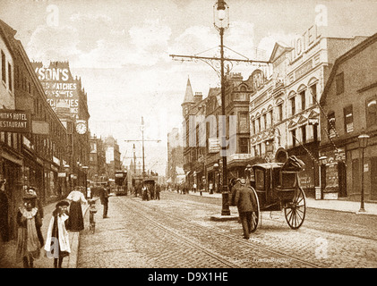 Lower Briggate Leeds début des années 1900 Banque D'Images