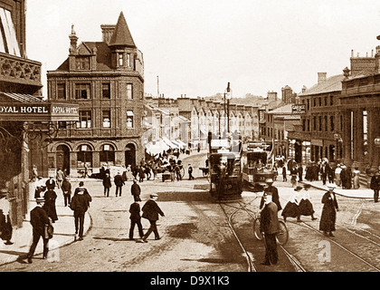 Prince of Wales Road Norwich début des années 1900 Banque D'Images