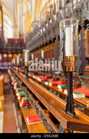 Lincoln - Saint Hugh's Choir à l'intérieur de la Cathédrale, Lincoln, Lincolnshire, Royaume-Uni, Europe Banque D'Images