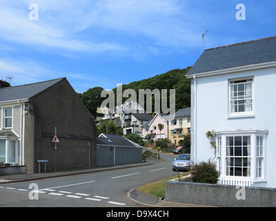 Propriétés de bord de mer, Borth Road/Maes Llwyn y, Borth-y-Gest, Porthmadog, Gwynedd Banque D'Images