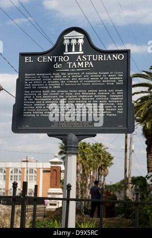 EL CENTRO ASTURIANO de Tampa les immigrants espagnols de la province des Asturies Formée El Centro Asturiano de Tampa en 1902 d Banque D'Images