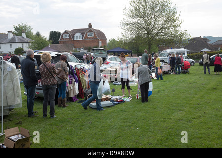 Car Boot Sale Marlborough Banque D'Images