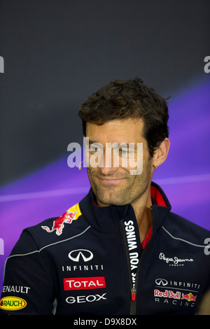 Grand Prix de Grande-Bretagne 2013 - Mark Webber Banque D'Images