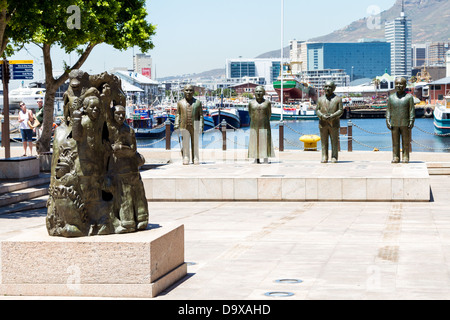 Lauréats du Prix Nobel de la paix, Memorial Square, Cape Town Banque D'Images