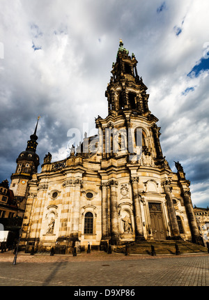 Hofkirche Katholische (église catholique de la Cour royale de Dresde). Allemagne Banque D'Images