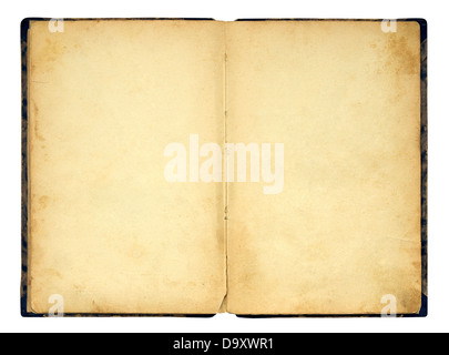 Vieux livre blanc isolated on white Banque D'Images