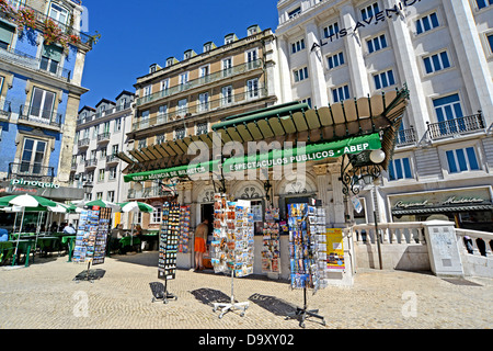 Kiosque terrasse Praça dos Restauradores Lisbonne Portugal Banque D'Images