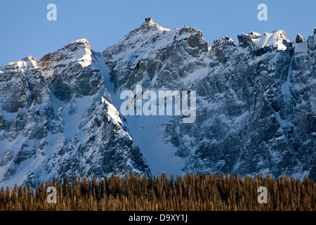 Paysage de montagne au-dessus de la tête de lézard dans les montagnes de San Juan près de Telluride, Colorado. Banque D'Images