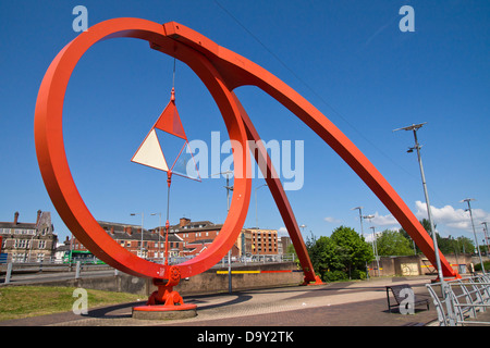 La vague de Newport, Newport City au Pays de Galles, Royaume-Uni. Banque D'Images