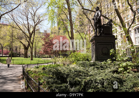 Chester Alan Arthur Statue, 21e président des États-Unis, le Madison Square Park, NYC Banque D'Images