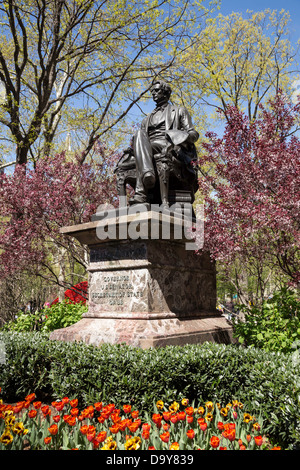 William Henry Seward, statue, Madison Square Park, NYC Banque D'Images