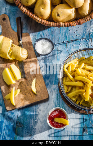 Pommes frites fait ​​From Banque D'Images