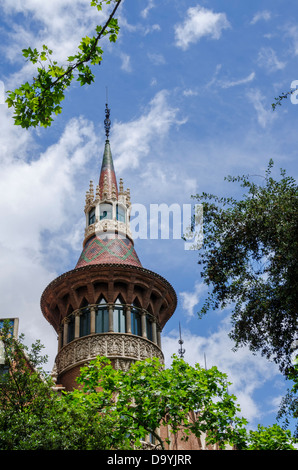 Casa Terrades ou Casa de les Punxes (Chambre des pointes) à Barcelone, Espagne Banque D'Images