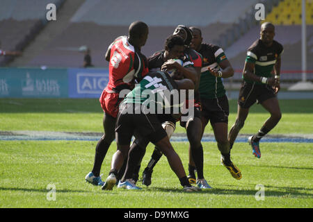 Moscou, Russie. 29 juin 2013. V Kenya Zimbabwe match pendant la Coupe du Monde de Rugby 7s au stade Luzniki à Moscou, Russie. Credit : Elsie Kibue / Alamy Live News Banque D'Images