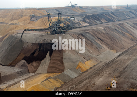 Tagebau (mine de charbon) Garzweiler, Rhénanie du Nord-Westphalie, Allemagne Banque D'Images