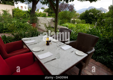 Restaurant iCi, Le Quartier Francais, Franschhoek, Afrique du Sud Banque D'Images