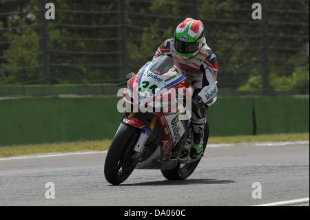 Imola, Italie. 29 juin 2013. Davide Giugliano pendant le Championnat du Monde Superbike d'Imola. Credit : Gaetano Piazzolla/Alamy Live News Banque D'Images