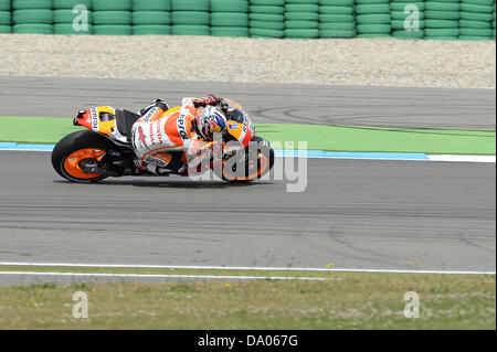 Assen, Pays-Bas. 29 juin 2013. Dani Pedrosa (Repsol Honda Team) pendant la course au circuit TT Assen. Credit : Gaetano Piazzolla/Alamy Live News Banque D'Images