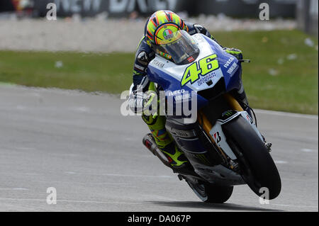 Assen, Pays-Bas. 29 juin 2013. Valentino Rossi (Yamaha Factory Racing) pendant la course au circuit TT Assen. Credit : Gaetano Piazzolla/Alamy Live News Banque D'Images