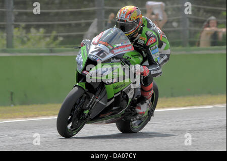 Imola, Italie. 29 juin 2013. Loris Baz lors du Championnat Superbike d'Imola. Banque D'Images