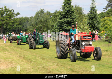 165 Massey Ferguson et Field Marshall Mark 3, vintage affichage du tracteur et défilé, Royal Horticultural Society Garden Party Week-end, 29 et 30 juin 2013. Deux jours d'expositions, des activités et de la musique au jardin RHS Wisley, Surrey, Angleterre, Grande-Bretagne, Royaume-Uni, UK, Europe. Banque D'Images