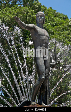 Statue d'Apollon Fontaine Archibald Hyde Park Sydney New South Wales Australie Banque D'Images