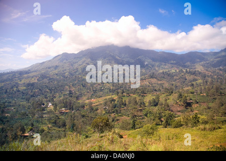 Vue de Daulo Pass (2,478m) entre Goroka et Mt. Hagen révèlent le paysage spectaculaire des hautes terres de Papouasie Nouvelle Guinée Banque D'Images