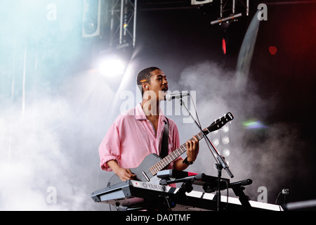 Barcelone - le 22 mai : la bande de robots, effectue par Heineken Primavera Sound Festival 2013, Ray-Ban Stade, le 22 mai 2013. Banque D'Images