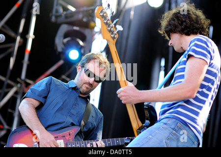 Barcelone - Mai 23 : El Inquilino Comunista, un Espagnol d'indie rock originaire de Guecho Muelle (Vizcaya), procède au Primavera Sound. Banque D'Images