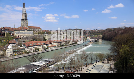 Berne, barrage sur la rivière Aare Banque D'Images