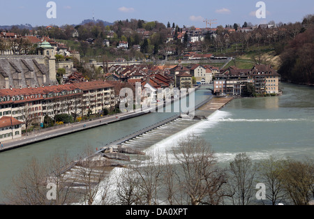 Berne, barrage sur la rivière Aare Banque D'Images