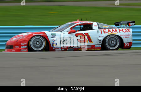 30 juin 2013 - Watkins Glen, New York, USA - 30 juin 2013 : Le Marais Racing Corvette (31) entraîné par Eric Curran et Boris dit pendant le Grand-AM Rolex Série Sahlen's six heures du Glen à Watkins Glen International, à Watkins Glen, New York. Banque D'Images