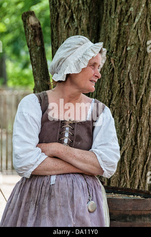 Reenactor, Colonial Williamsburg, Virginie Banque D'Images