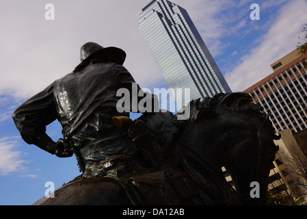 Statue d'un cow-boy à Dallas au Texas Banque D'Images