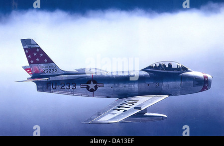 72d Fighter-Bomber Squadron - North American F-86F-35 Sabre-NA - 52-5233 Banque D'Images