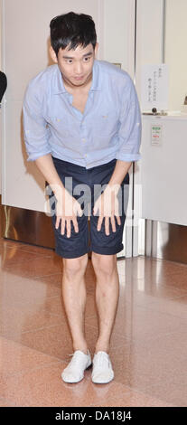 Kim Soo-hyun, Jun 29, 2013 : Tokyo, Japon : acteur coréen Kim Soo hyun arrive à l'Aéroport International de Tokyo à Tokyo, Japon, le 29 juin 2013. Banque D'Images