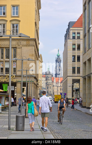 Scène urbaine à Dresde, Saxe, Allemagne Banque D'Images