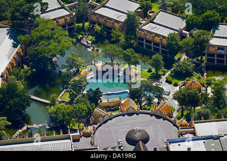 Le Kingdom Hôtel , Victoria Falls, Zimbabwe, Afrique du Sud - vue aérienne Banque D'Images