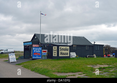 Poisson frais d'Aldeburgh, La Compagnie Smoke House. Aldeburgh, Suffolk, Angleterre, Royaume-Uni, Europe. Banque D'Images