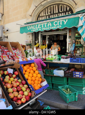 Les fruits et légumes,BOUTIQUE,LA VALETTE MALTE Banque D'Images