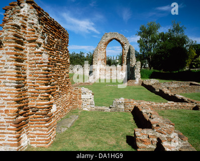 St Augustine's Abbey, ré-utilisés en maçonnerie romaine dans le porche de la chapelle de St Pancras, partie de la monastère anglo-saxonne établie par saint Augustin c 598 Banque D'Images