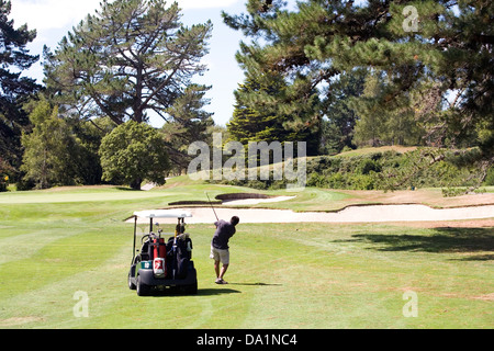 Golf International de Wairakei, Taupo, Nouvelle-Zélande. Banque D'Images