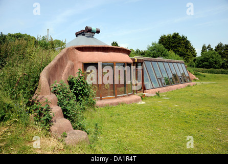 L'Earthship Eco project à Stanmer Organics Brighton UK Banque D'Images