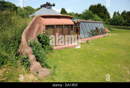 L'Earthship Eco project à Stanmer Organics Brighton UK Banque D'Images