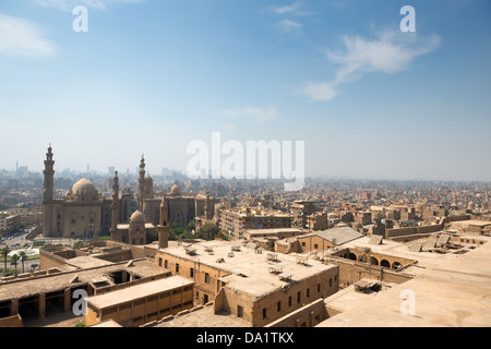 Les bidonvilles du Caire Vue de la Citadelle. Le Caire, Égypte. Banque D'Images