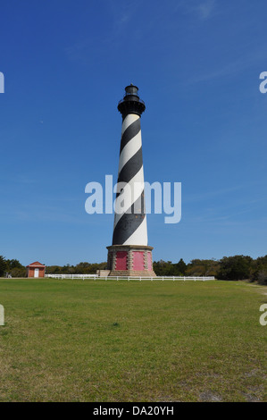 Le phare de Cape Hatteras situé à Buxton, NC. Banque D'Images