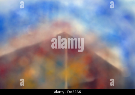 Bâtiment moderne en verre peint par structure floue. L'abstraction de l'architecture. Banque D'Images