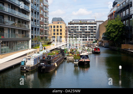 Kingsland Bassin dans Dalston, Hackney, Londres, 2013 Banque D'Images